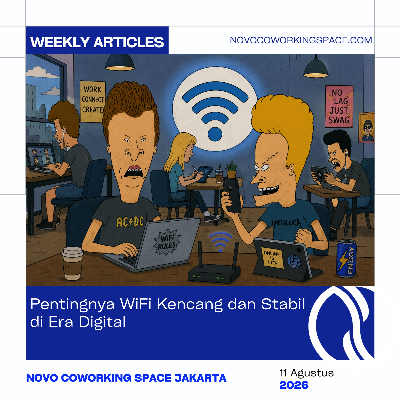 white and blue minimal and professional news instagram post